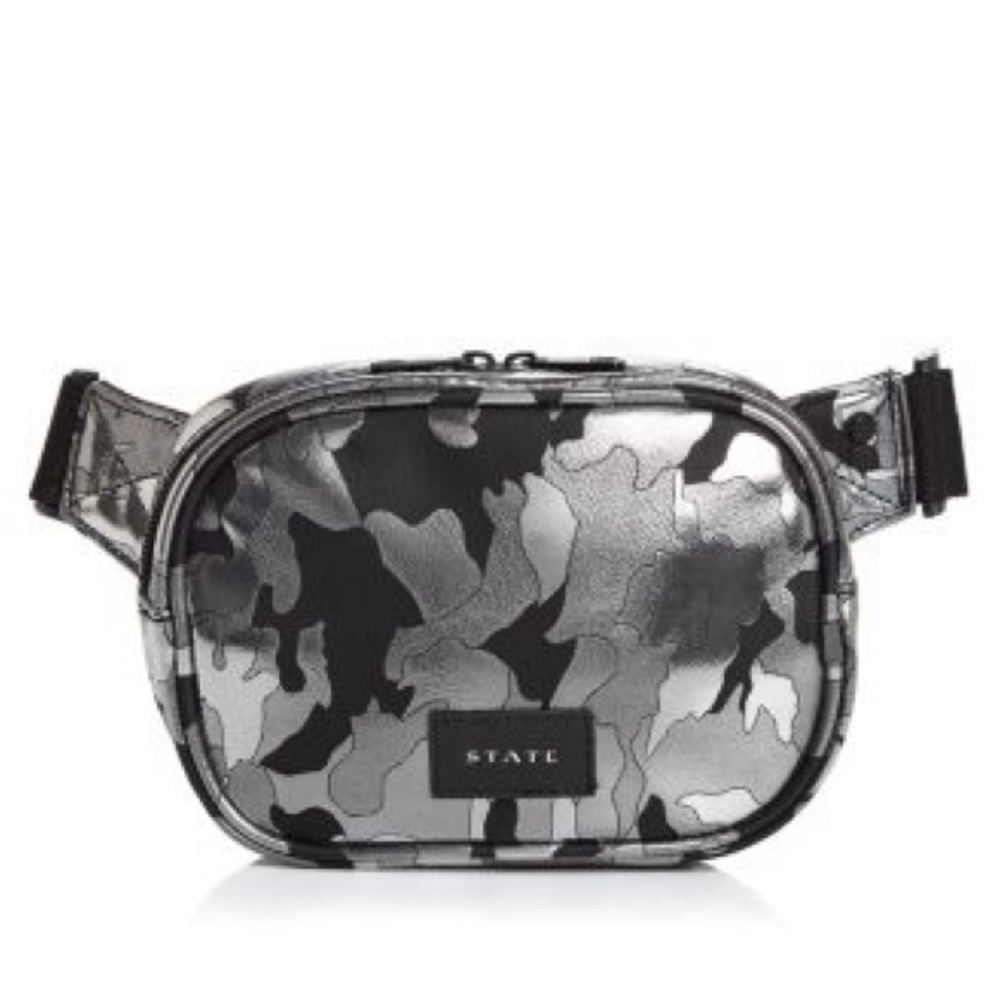 STATE Crosby metallic CAMO‎ BELT BAG Fanny pack preowned like new